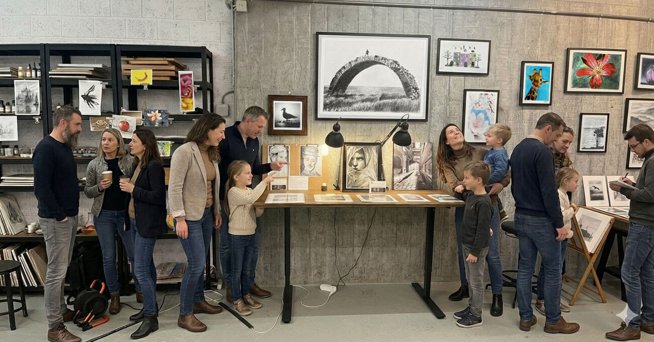 Expo annuelle des oeuvres des élèves à l'atelier de Lausanne